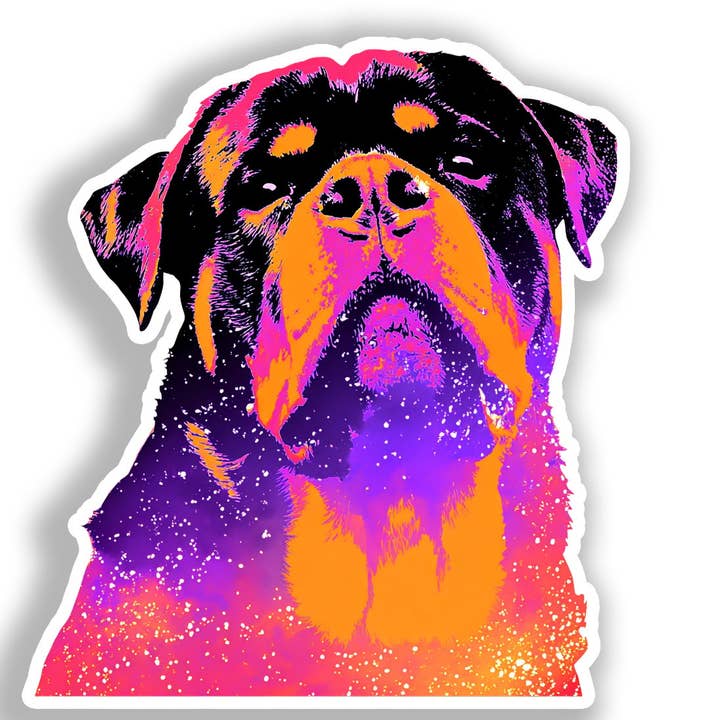 Pegatina de Perro Rottweiler # A018320 para venta al por mayor de Yoonek Graphics