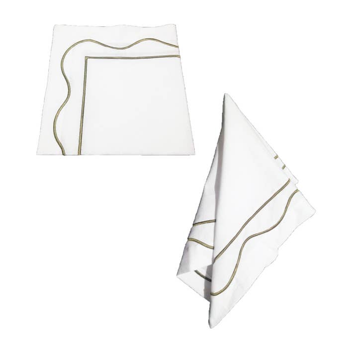 Iza Silva -Luxury Tableware - Wholesale Dinner & Cloth Napkin - Wave Cotton 100% Napkin