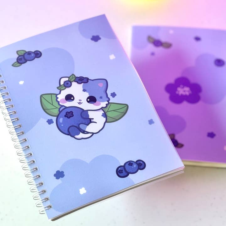 Blueberry Cat Sticker Reusable Book (A5 size) for wholesale by owloArt