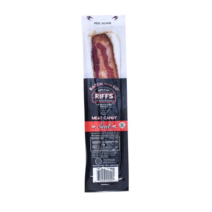 Grandpa Joe's Candy Shop - Wholesale Jerky - Riffs Bacon on the Go, Sweet, .7oz, 12ct Box