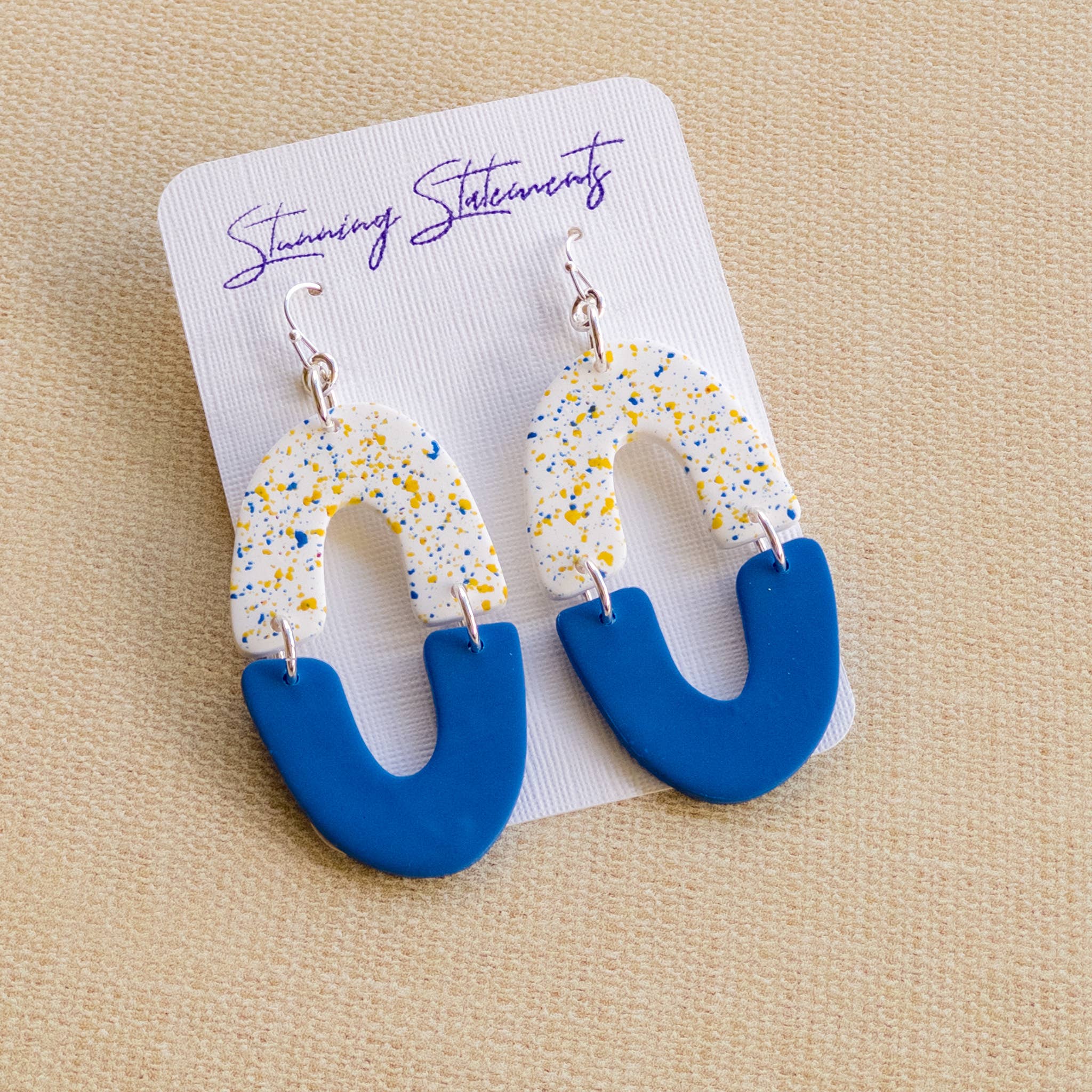 Stunning Statements - Wholesale Dangle Earrings - Giselle Gameday School Spirit Clay Earrings2