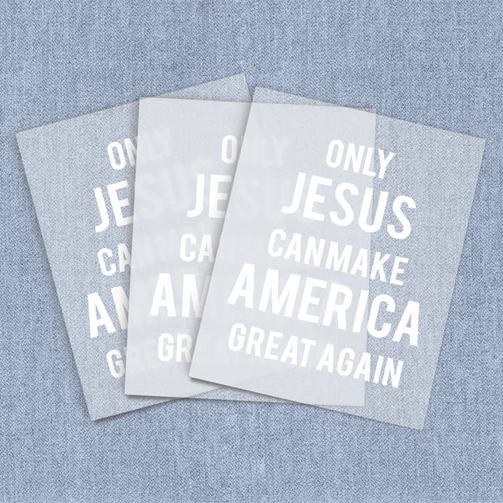 Only Jesus, Direct-To-Film DTF Transfers for wholesale by Iron It