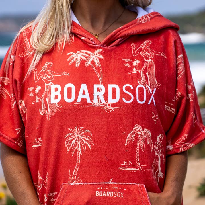 Hula Lula - Toalla con capucha Boardsox y poncho de surf para venta al por mayor de Boardsox