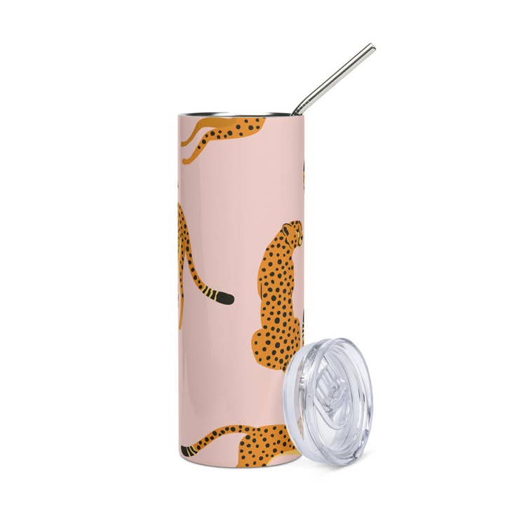 Gobelet en acier inoxydable guépard ludique (20 oz) pour la vente par Mila Inspired LLC