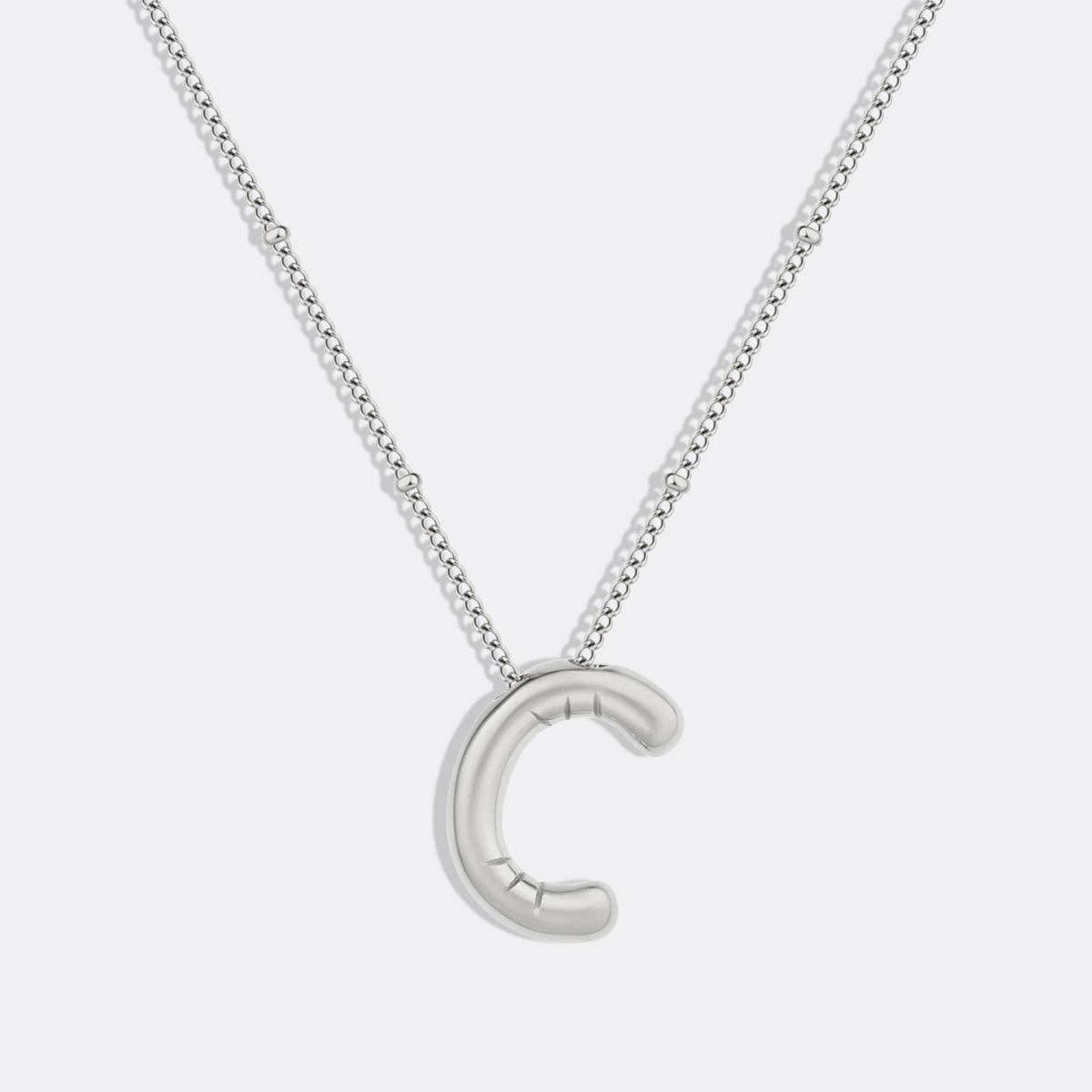 Mint & Lily - Wholesale Pendant/Charm Necklace - Balloon Initial Necklace with Satellite Chain50