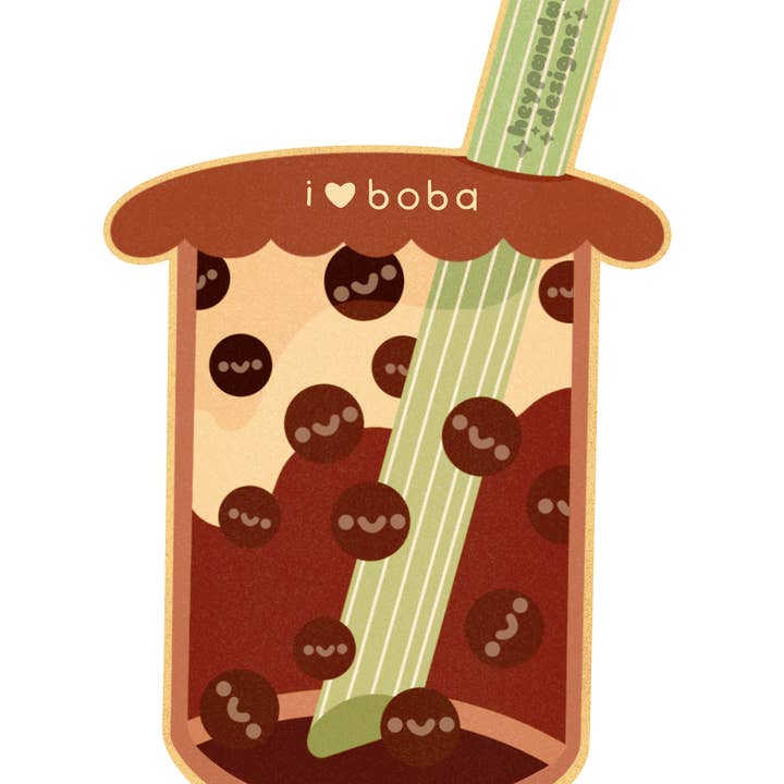 Boba Love (Sticker) for wholesale by heypandadesigns