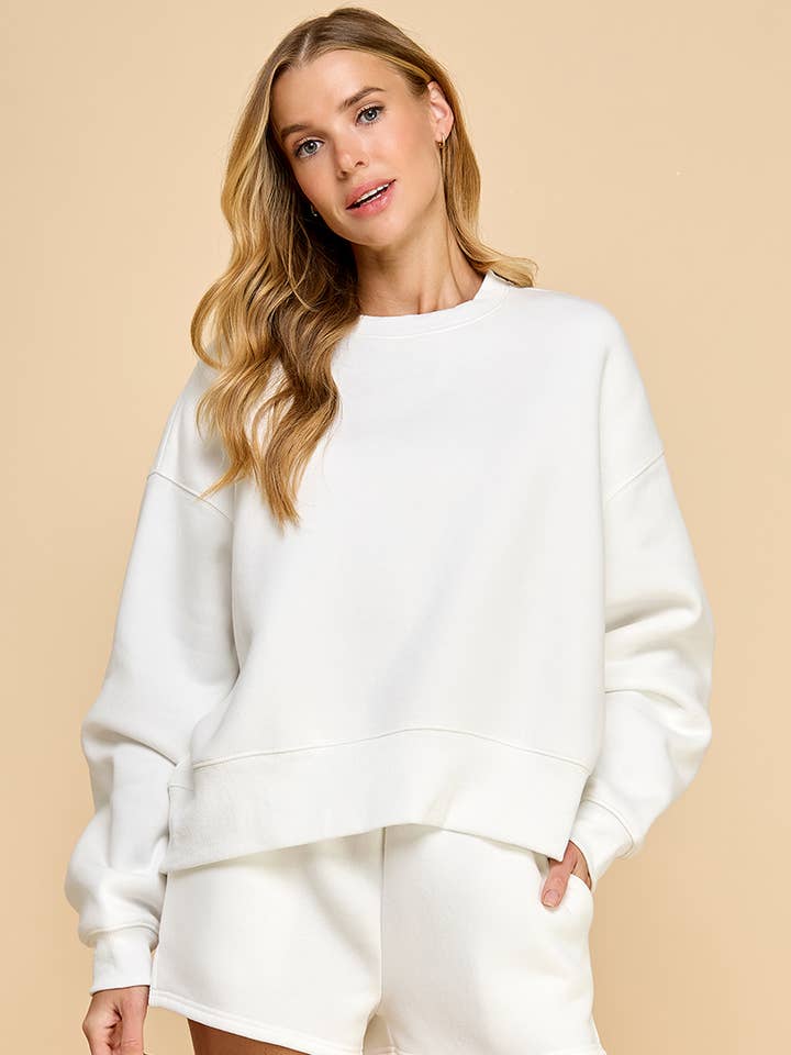 TCEC - Wholesale Sweatshirt - Women's - CT7976-Dropped Shoulder Sweatshirt
