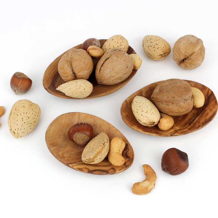 Natural OliveWood - Wholesale Condiment/Dip Bowl - Olive Wood Mini Dish Set3