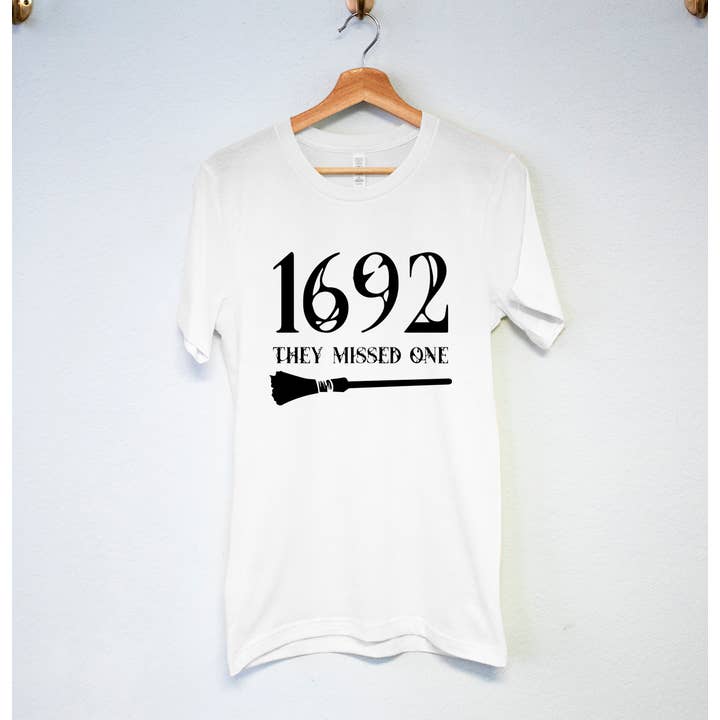 Nobullwoman Apparel - Wholesale Screen Printed T-Shirt - Women's - 1692 They Missed One Salem Witch Trial Halloween T-Shirt2