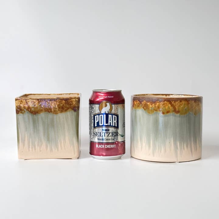 Jacobson - Wholesale Plant Pot - 4.5"L or 5"D Deluge Ceramic Pots - Rustic Tones1