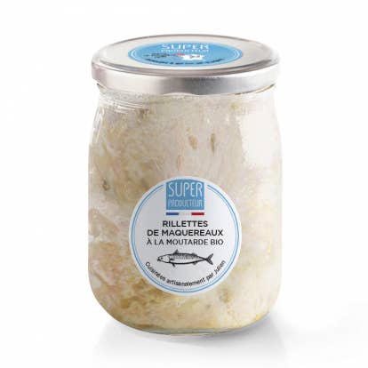 Biologische makreelrillettes met mosterd - 450 g voor wholesale door Superproducteur