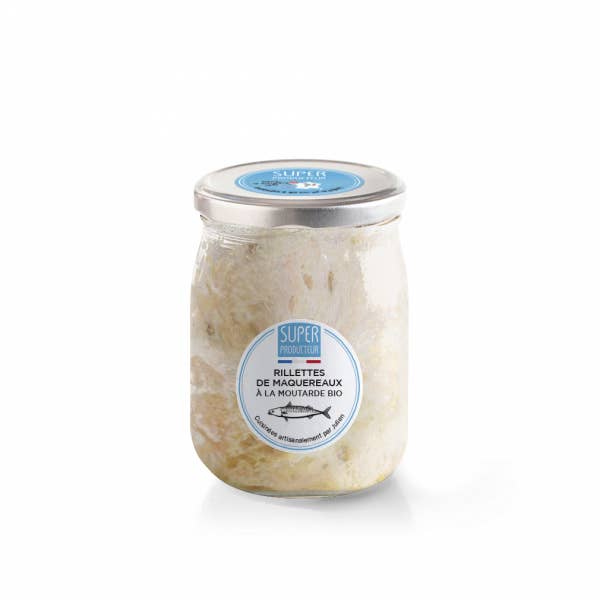Økologisk makrel rillettes med sennep - 450 g for engroshandel hos Superproducteur