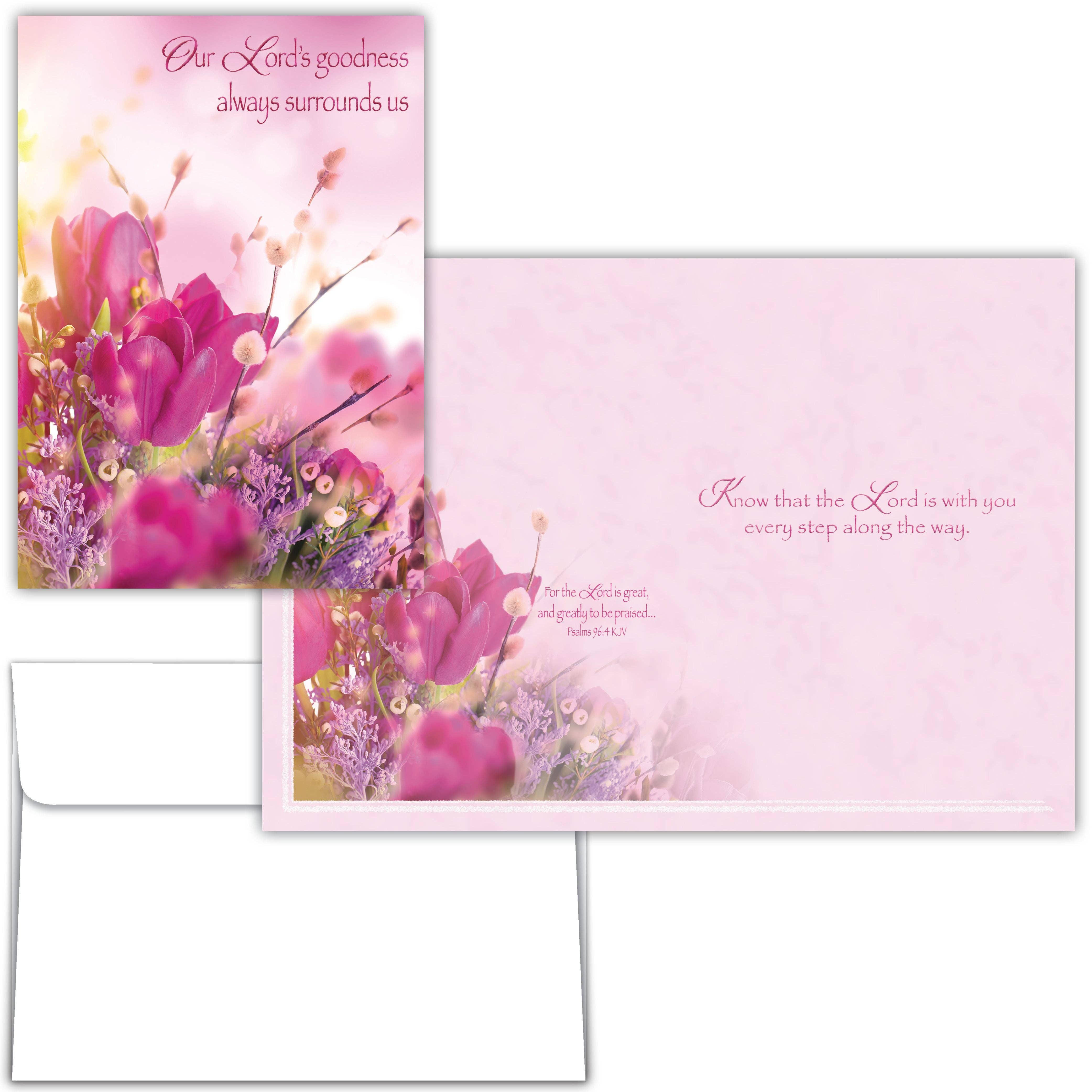 Crown Point Graphics - Wholesale Birthday Card - Shining Delicate Tulips | Birthday Greeting Card0