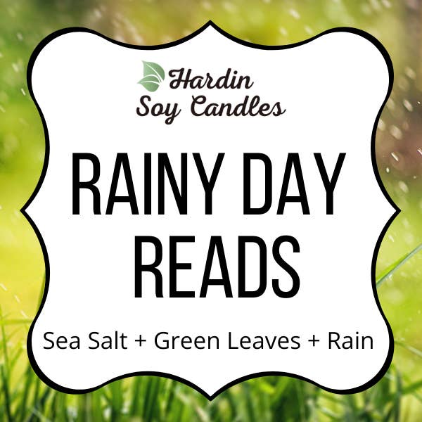 Hardin Soy Candles/Peoria Book Rack - Vente Bougie en bocal - Pluie Day Reads Bougie de soja1