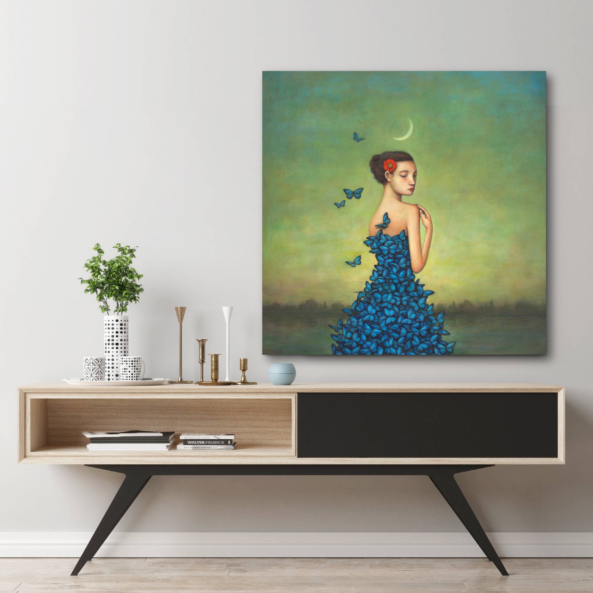 Courtside Market - Vente Tableau/dessin - Métamorphose in Blue Gallery Décoration murale sur toile enveloppée1