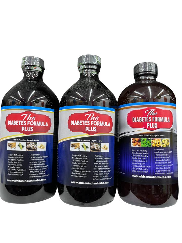 Diabetes Formula Natural Organic 16 oz Bottle for wholesale by AfroCosmetics & Culture