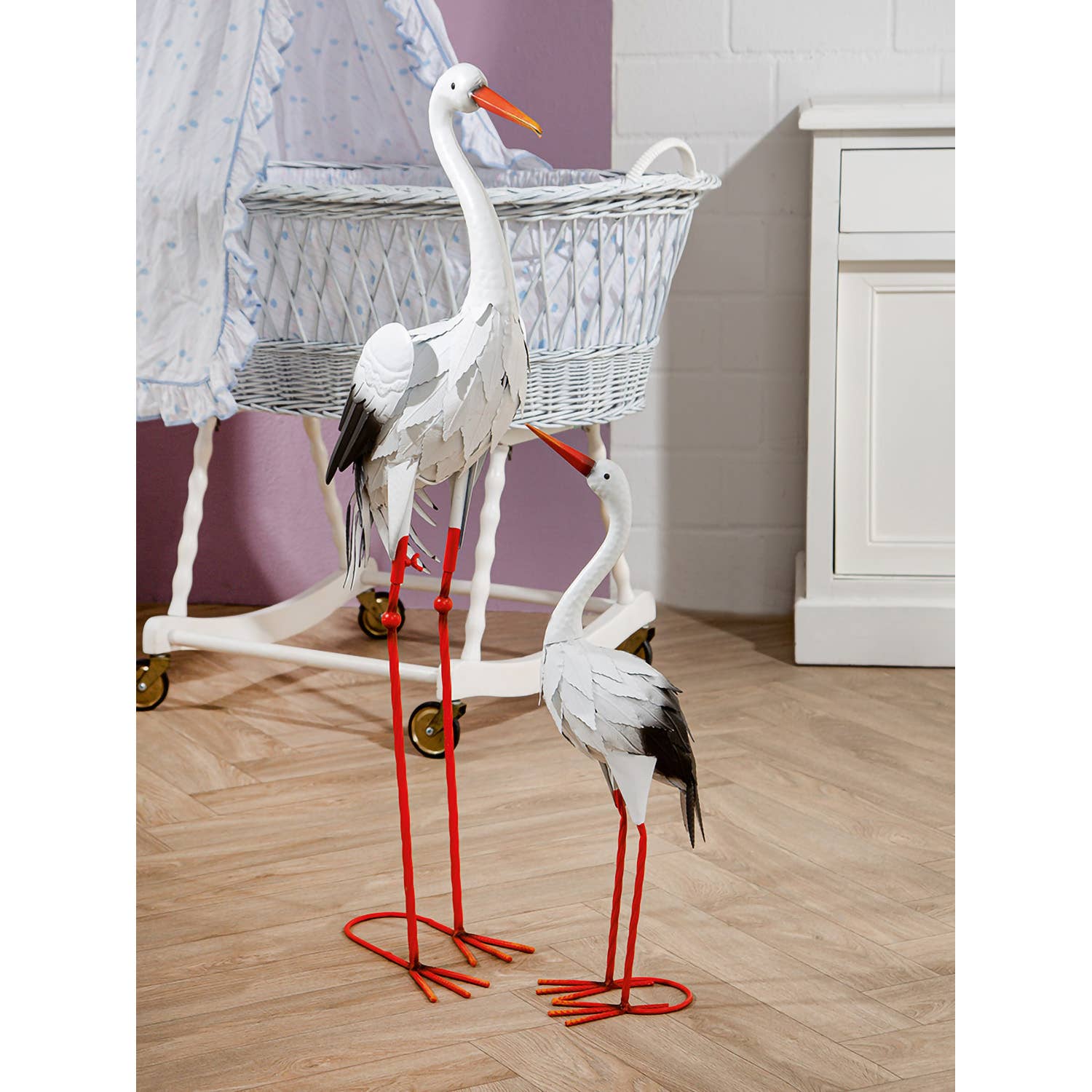Gilde Handwerk Macrander GmbH & Co. KG - Wholesale Decorative Figurine - Stork figure H.58cm1