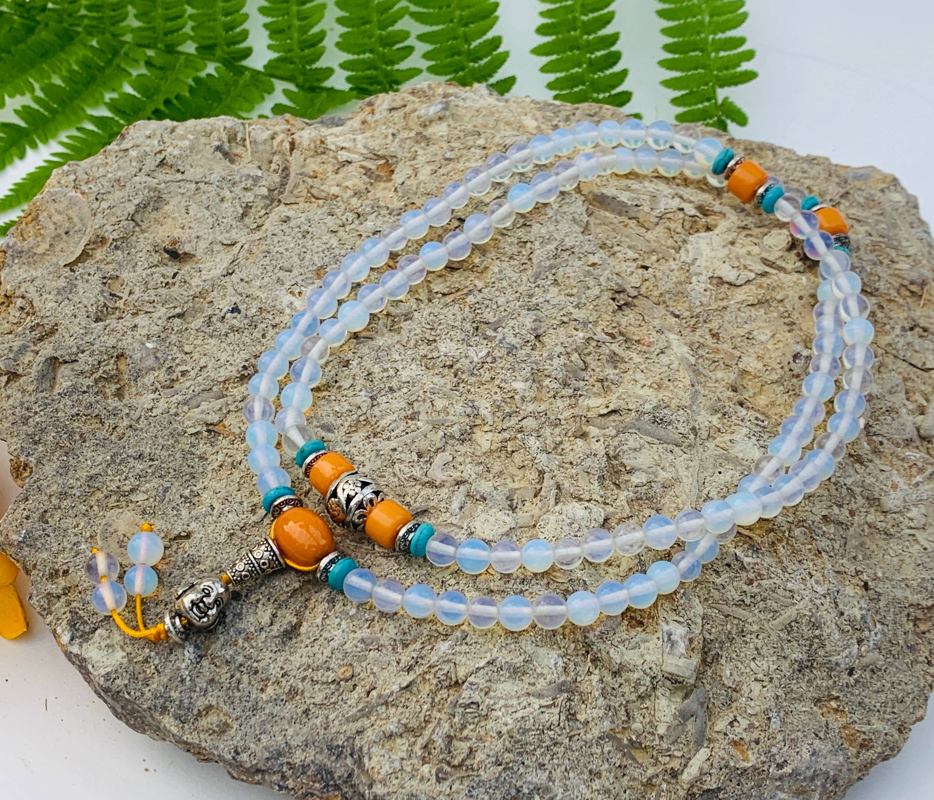 Lungta Imports - Wholesale Prayer Beads Necklace - Tibetan Buddhist Mala / Rosary 108 Glass Beads5