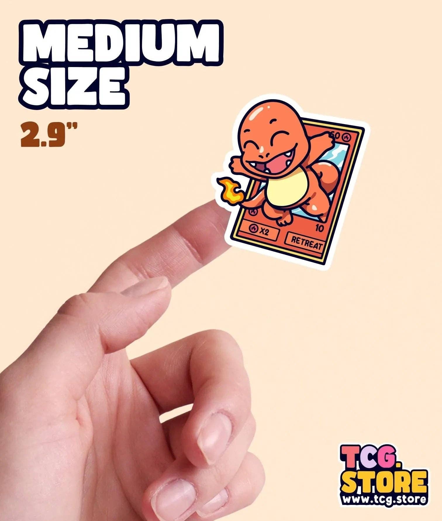 TCG.Store - TCGDOTSTORE - Wholesale Sticker - Charmander Pokémon Sticker1