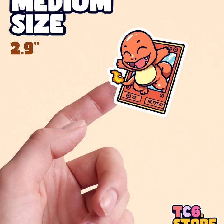 TCG.Store - TCGDOTSTORE - Wholesale Sticker - Charmander Pokémon Sticker1