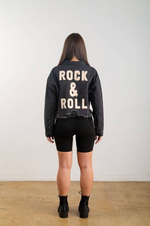Trio Urban - Wholesale Denim Jacket - Women's - Rock and Roll Crop Denim Jacket26