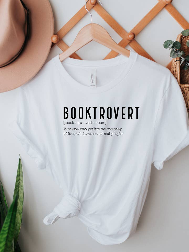 Booktrovert Definition Shirt for wholesale by Amber Christi Design