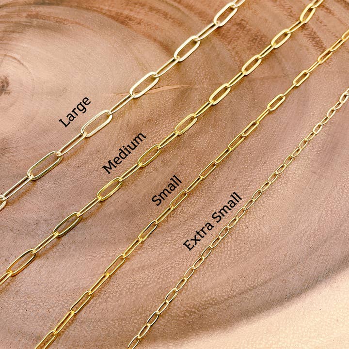Beads Creation - Wholesale Craft Supplies - Gold Filled Paperclip Chain by Foot, Oval Link Chain CH108