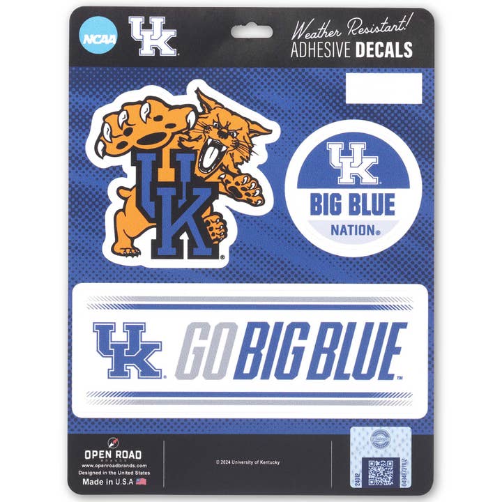 Open Road Brands, LLC - Wholesale Wall Decal/Stickers - University of Kentucky Wildcats Adhesive Decals