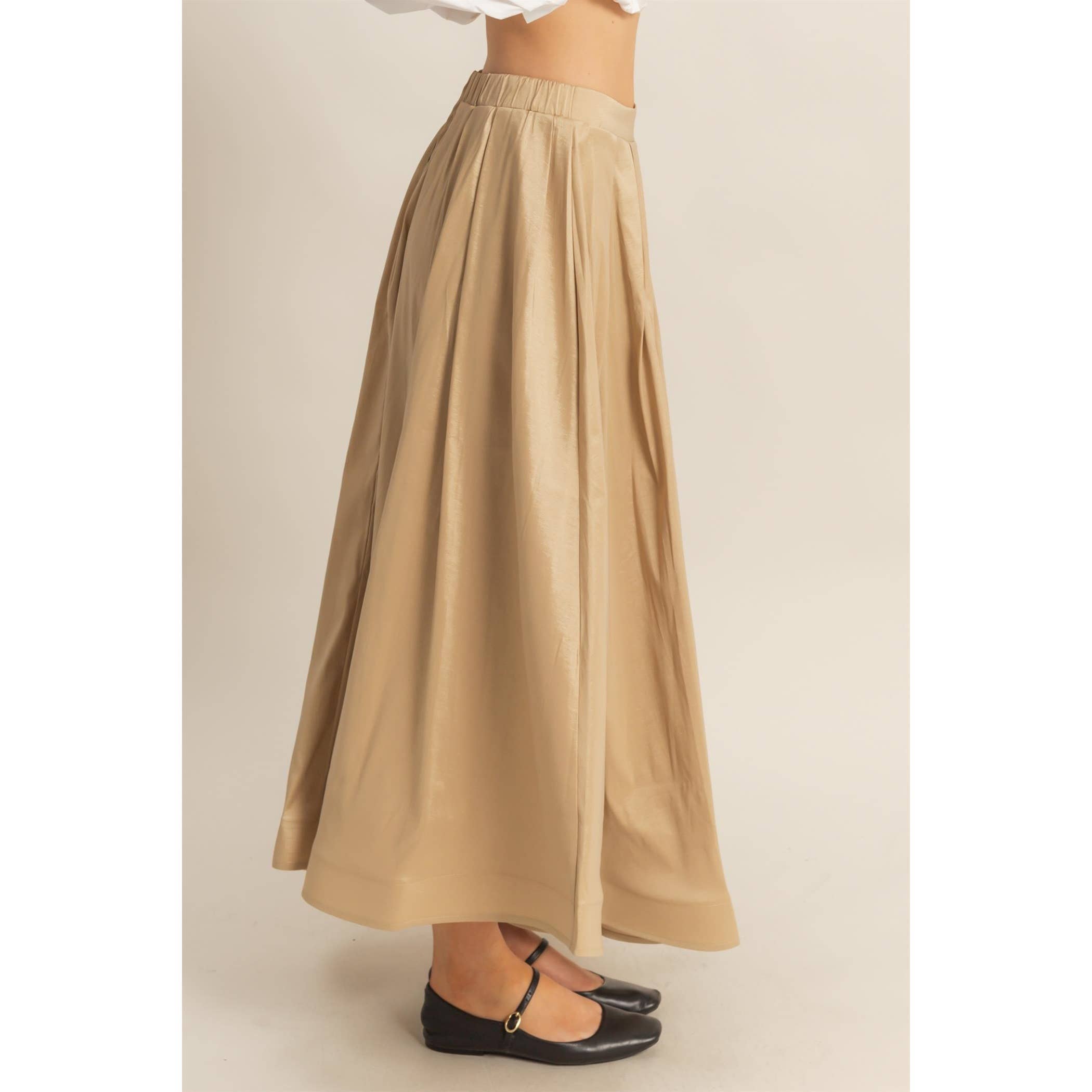 HYFVE - Vendita all'ingrosso Gonna - Donna - Gonna midi a pieghe classica a trapezio6