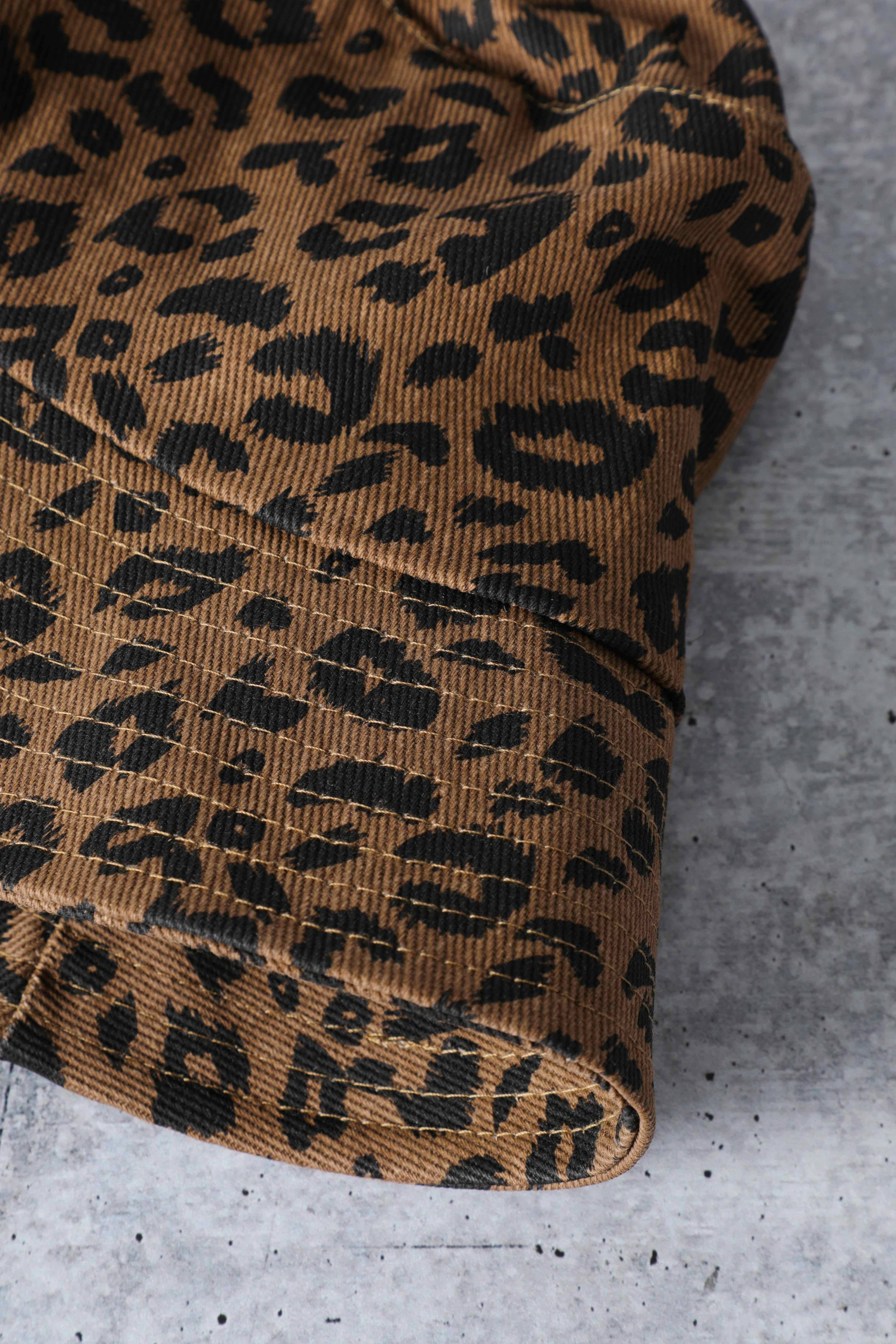 LUIPAARDBRUIN Luipaard patroon katoenen safari Fisherman bucket Hat voor groothandel op Faire3