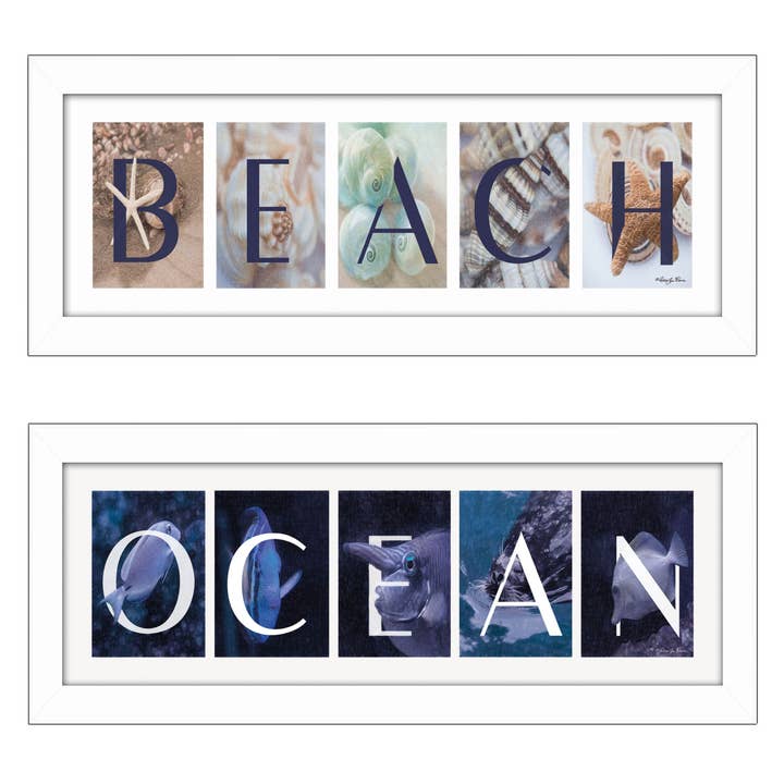 Vignette en 2 pièces « Ocean/Beach Collection » par Robin-Lee pour la vente par Trendy Decor 4U