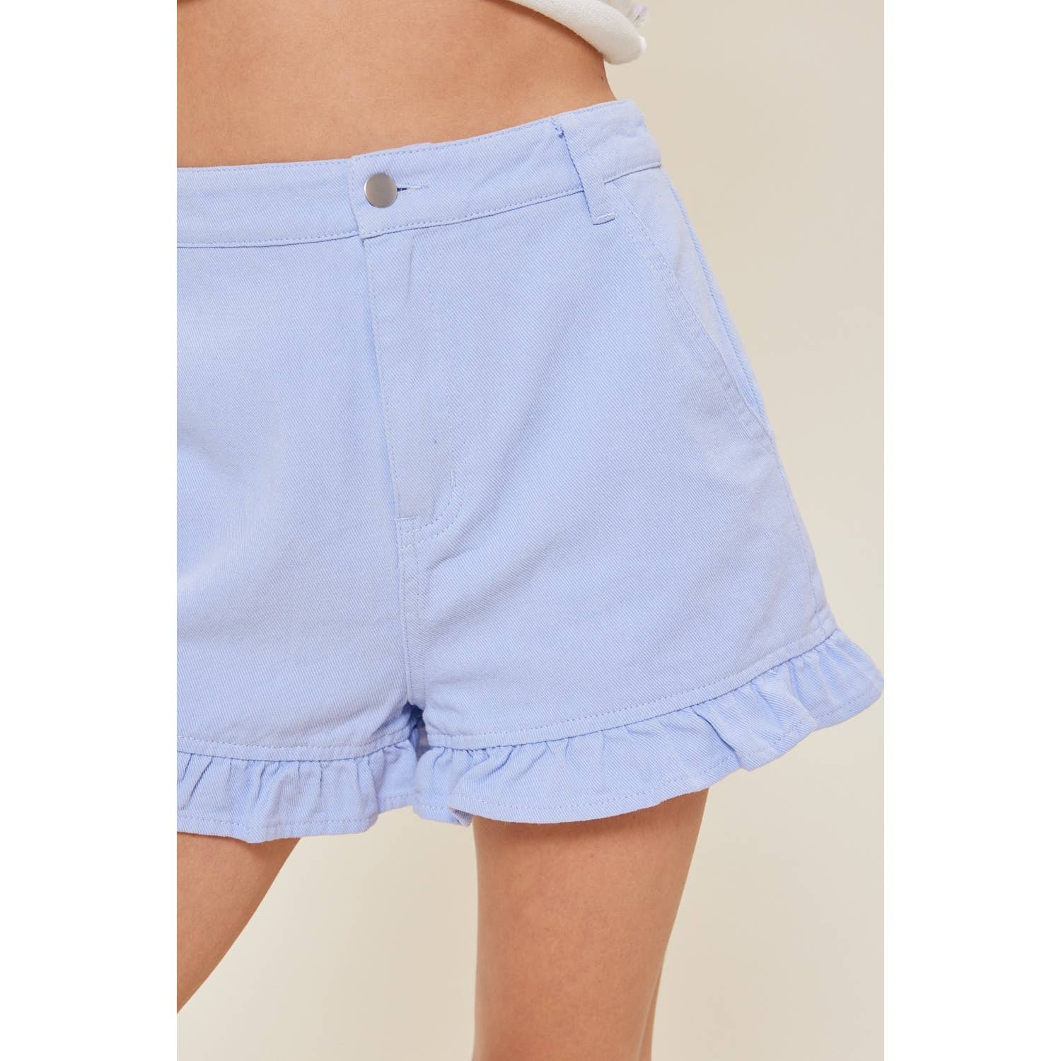 idem ditto – wholesale Shorts – Women’s – RUFFLED HEM COTTON SHORTS WITH POCKETS15