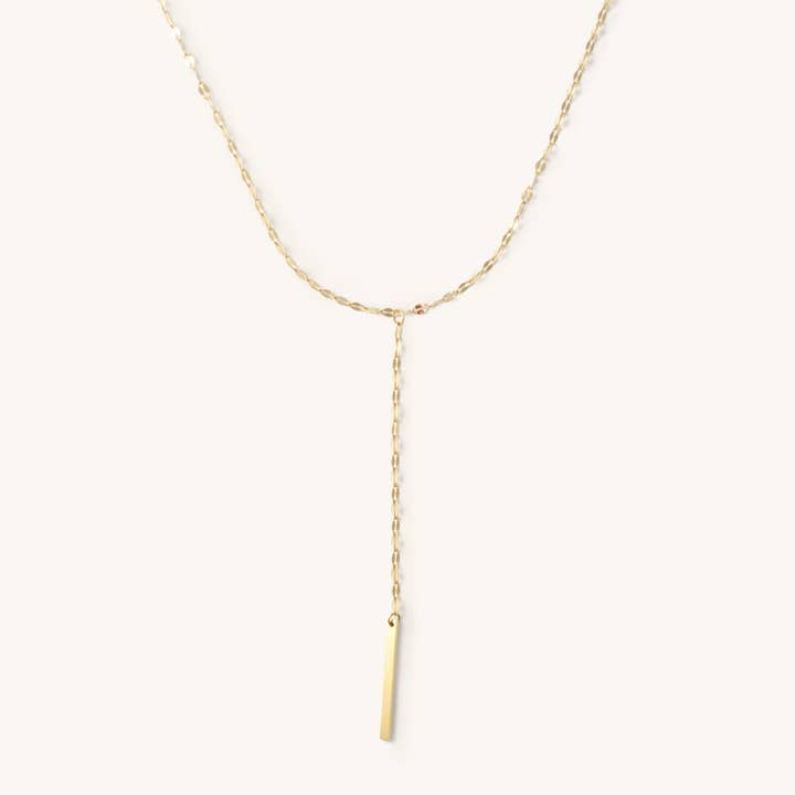 Lariat doré scintillant pour la vente par Nikki Smith Designs