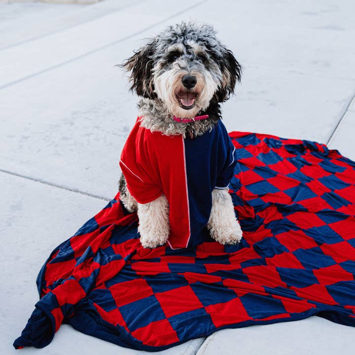 Pipermoon - Wholesale Throw Blanket - Red & Navy Adult Swaddle Blanket4
