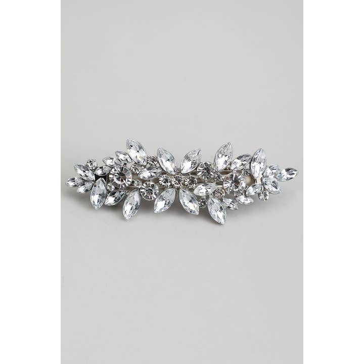 RHINESTONE PAVE FLOWER HAIR CLIP for wholesale by Girly