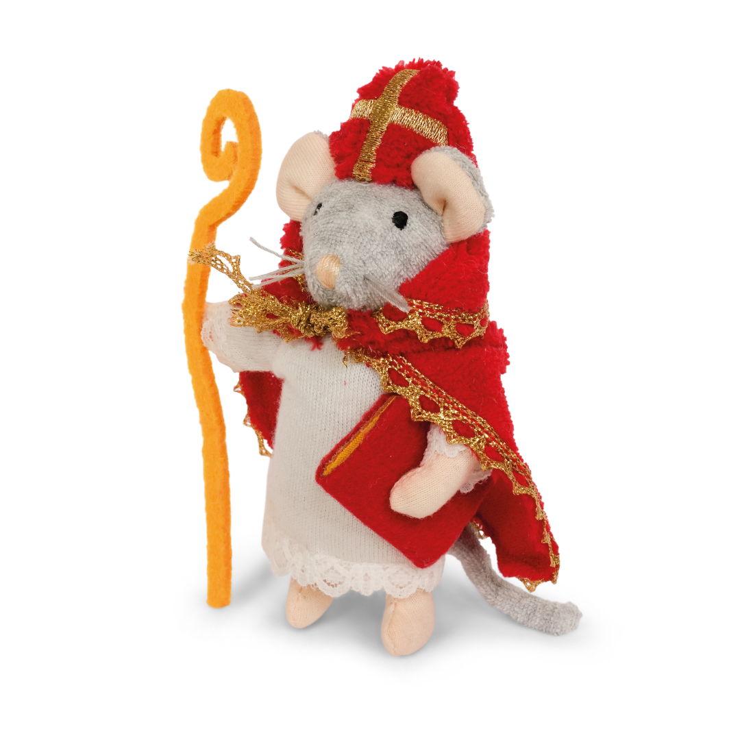 Het Muizenhuis - Wholesale Stuffed/Plush Toy - Kids & Baby - Kids Plush Toy - Mouse Sinterklaas (12cm)2