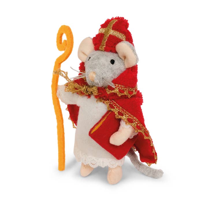 Het Muizenhuis - Wholesale Stuffed/Plush Toy - Kids & Baby - Kids Plush Toy - Mouse Sinterklaas (12cm)2