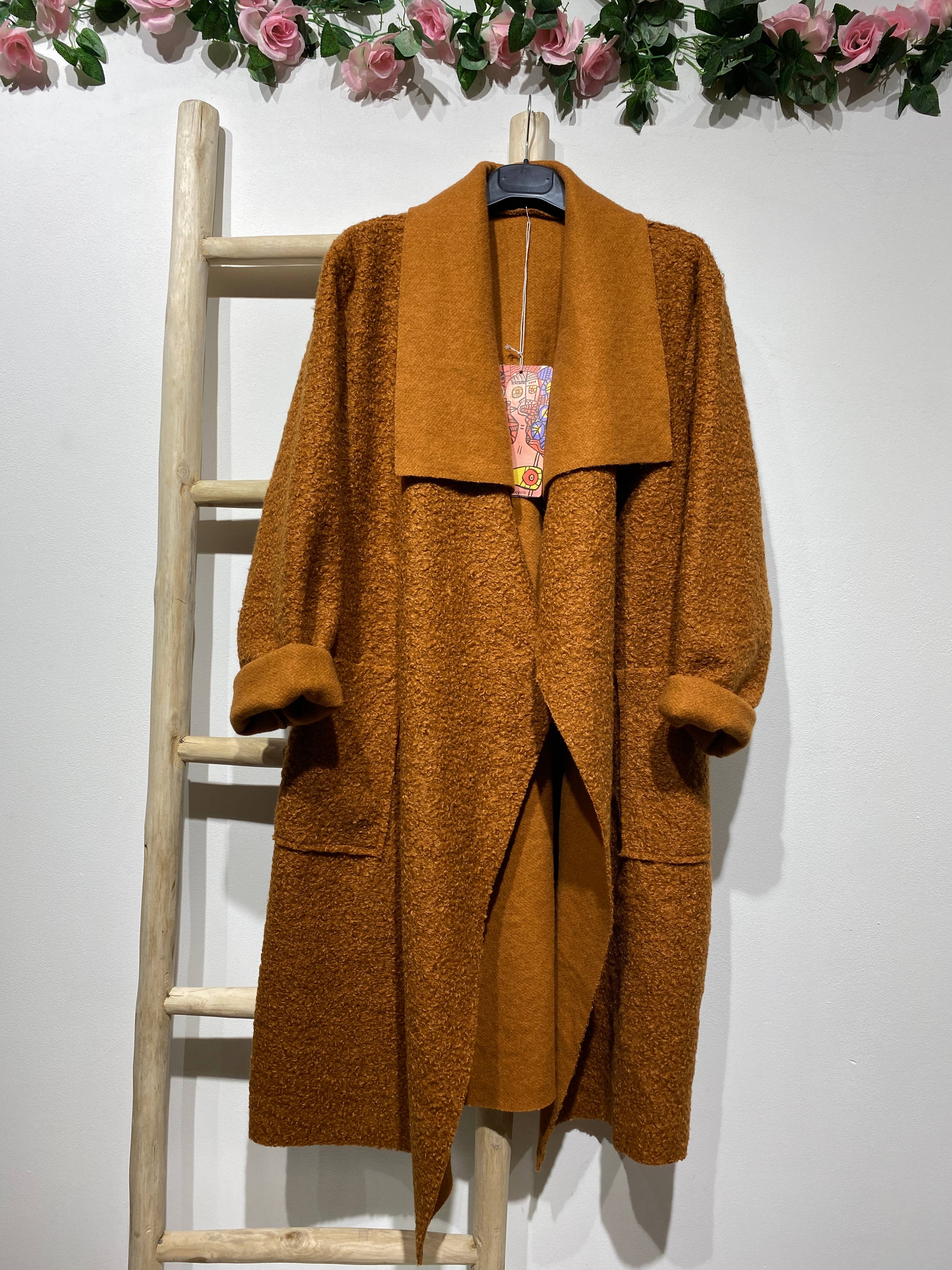 LINEN & COTTON HOUSE - Vente Manteau – femme - VESTE BOUCLETTE MATIERE RESPONSABLE + SIZE  35122 22