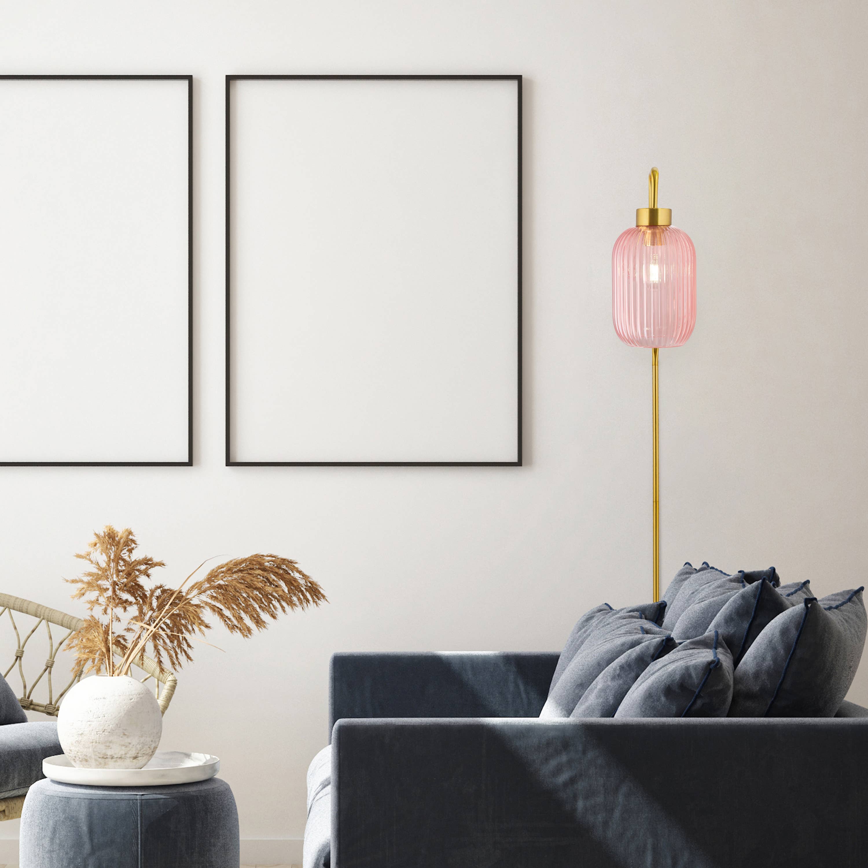 River of Goods - Wholesale Sconce - 32"H Davia Retro Wall Sconce Pink, White, Smoke, or Green2