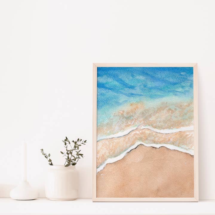 Crissie Vitale Creative - Wholesale Art Print - Watercolor Fine Art Print: Lake Michigan Shore2