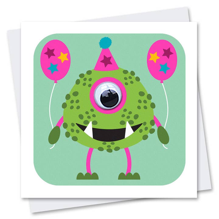 Monster Birthday Card | Children's Cards | Monster Cards for wholesale by Stripey Cats Cards