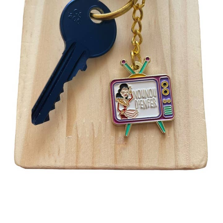 Nanny from Hell keychain for wholesale by Madame la mouette