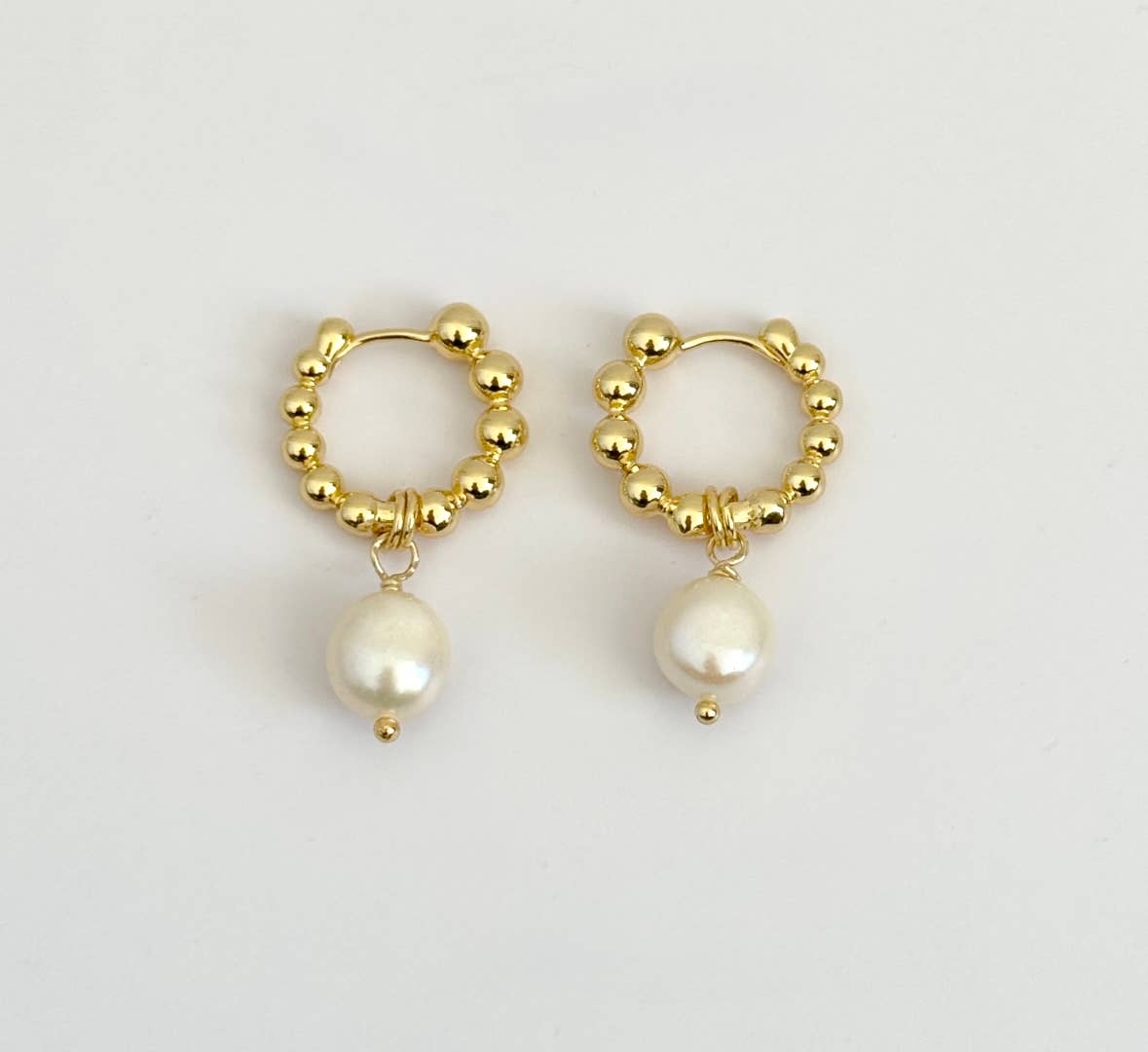 Tramps+Thieves - Wholesale Huggie Earrings - Bobble Pearl Hoops3