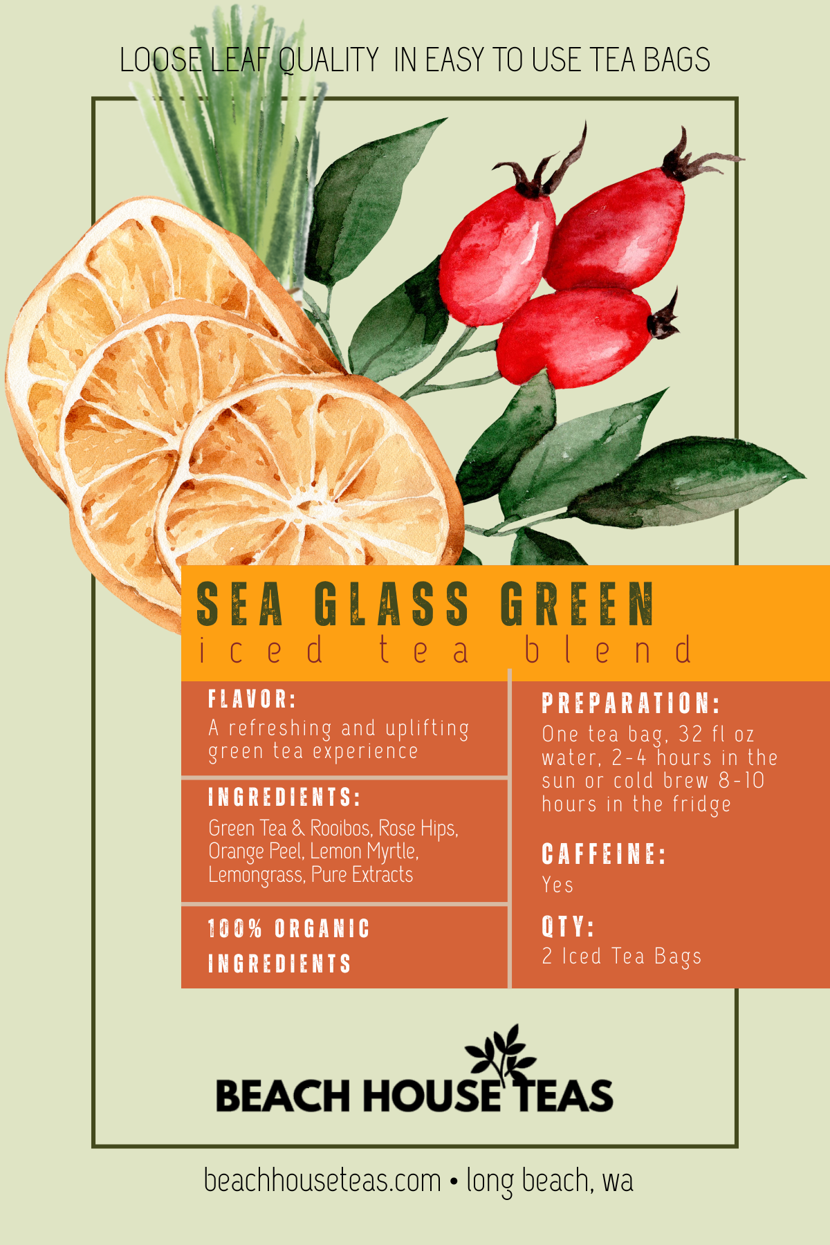 Beach House Teas - Venta al por mayor Té helado - Paquetes de Té Helado para Llevar1