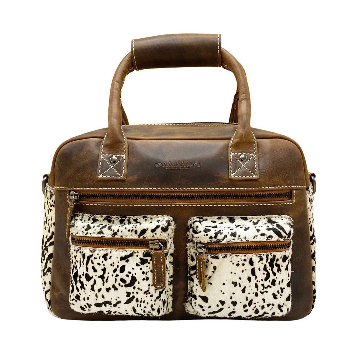 Arrigo - Wholesale Shoulder Bag - Women's - Westernbag Cognac Buffalo Leather with an Animal Print33