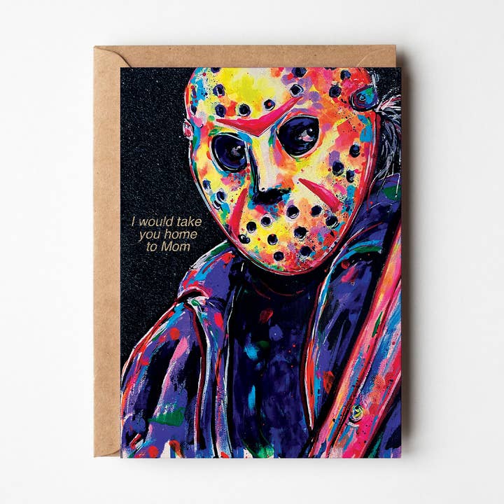 Jason Voorhees Valentine's Day Card for wholesale by Taytayski INC