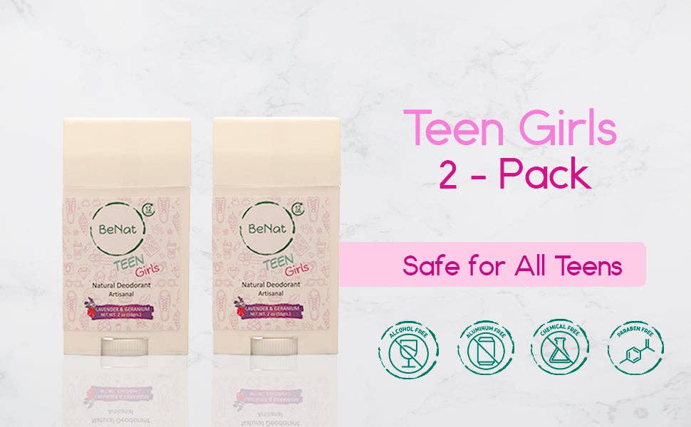 VIAI Beauty - Wholesale Deodorant - Women's - BENAT 2-Pack all-Natural Deodorants for Kids & Teens5