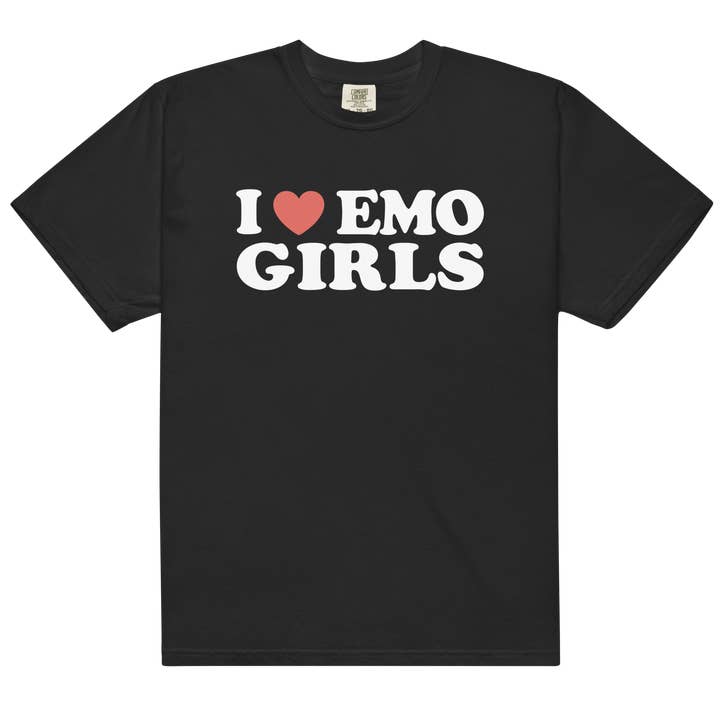Goth Cloth Co. - Wholesale Screen Printed T-Shirt - Unisex - I Heart Emo Girl Comfy Tee6