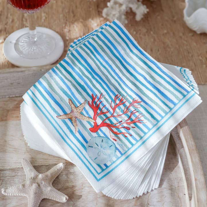 Kate Aspen - Wholesale Disposable Plate - Beach Party Tableware Set - 7” Plate (set of 16), 9” Plate (set of 16), and Napkin (set of 30)4