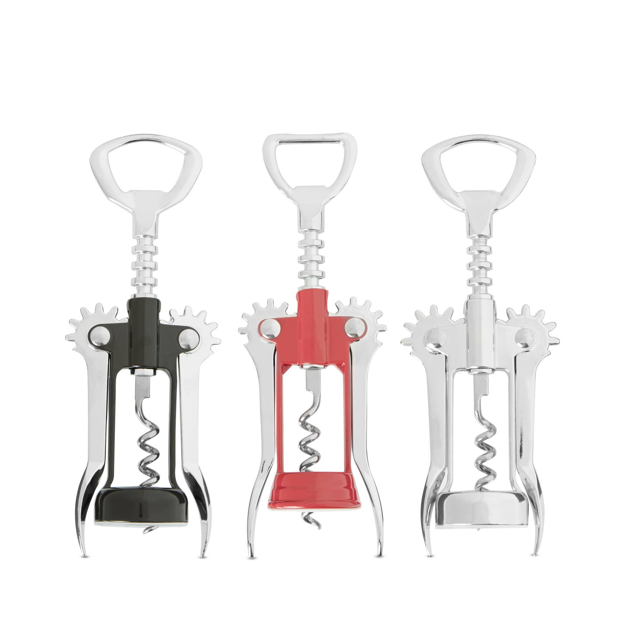 TRUE - Wholesale Bottle/Wine Opener - Soar Chrome Finish Winged Corkscrew ASSORTED COLORS24